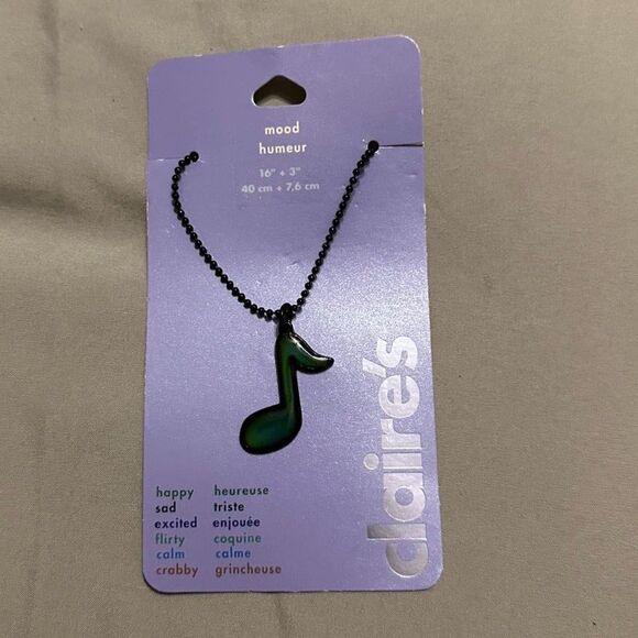Claires Mood Necklace Music Note - Picture 1 of 2